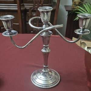 Elegant Silverplate Twisted Candelabra